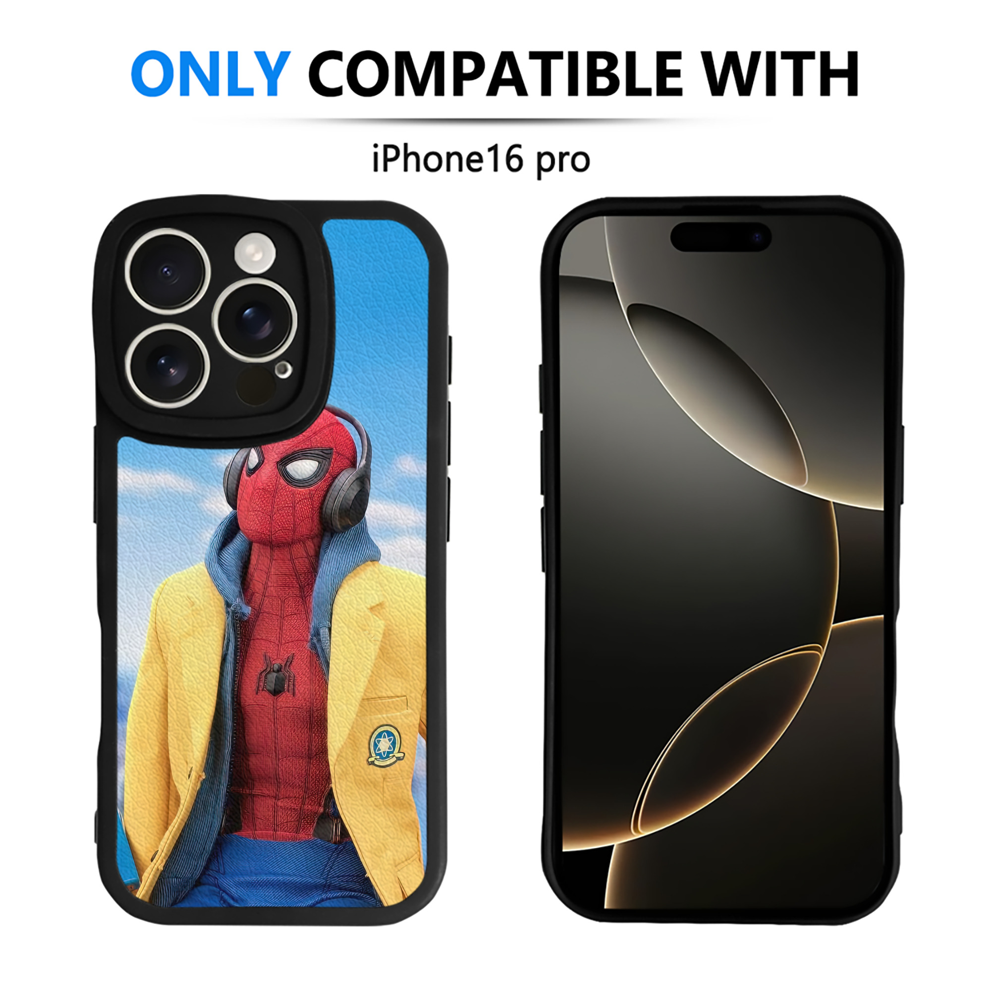 Spider Man スパイダーマン 【iPhone 16シリーズ対応】シリコンスマホケース（レザー調） 材質：シリコン